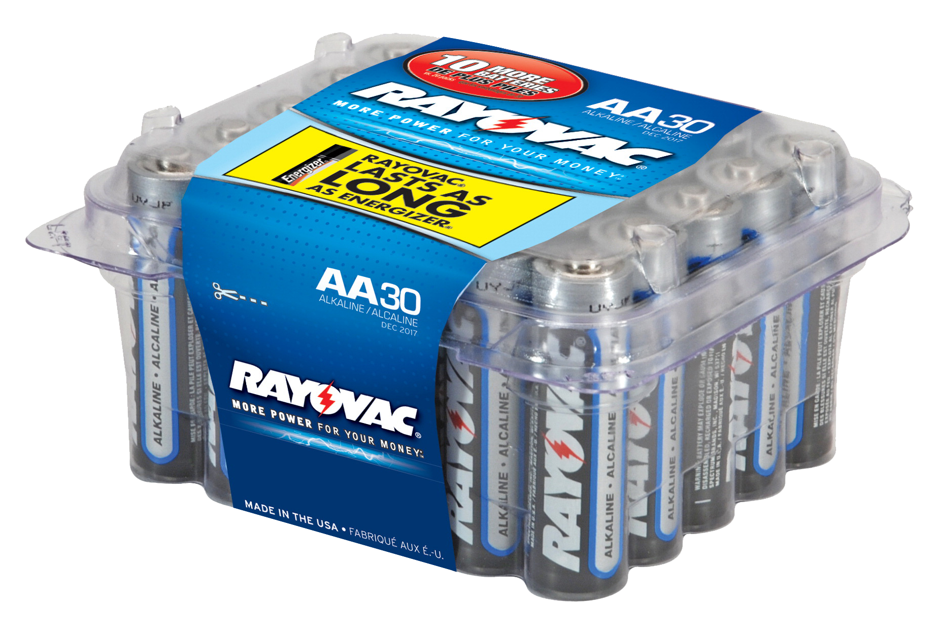 Rayovac AA Alkaline Battery 30 Pack Bass Pro Shops